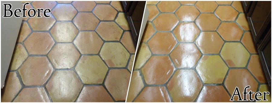 Saltillo Tile Restoration - Stripping, Cleaning, and Sealing (Indoor)