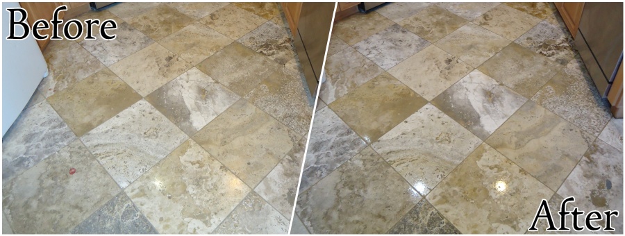 Travertine Restoration - Cleaning